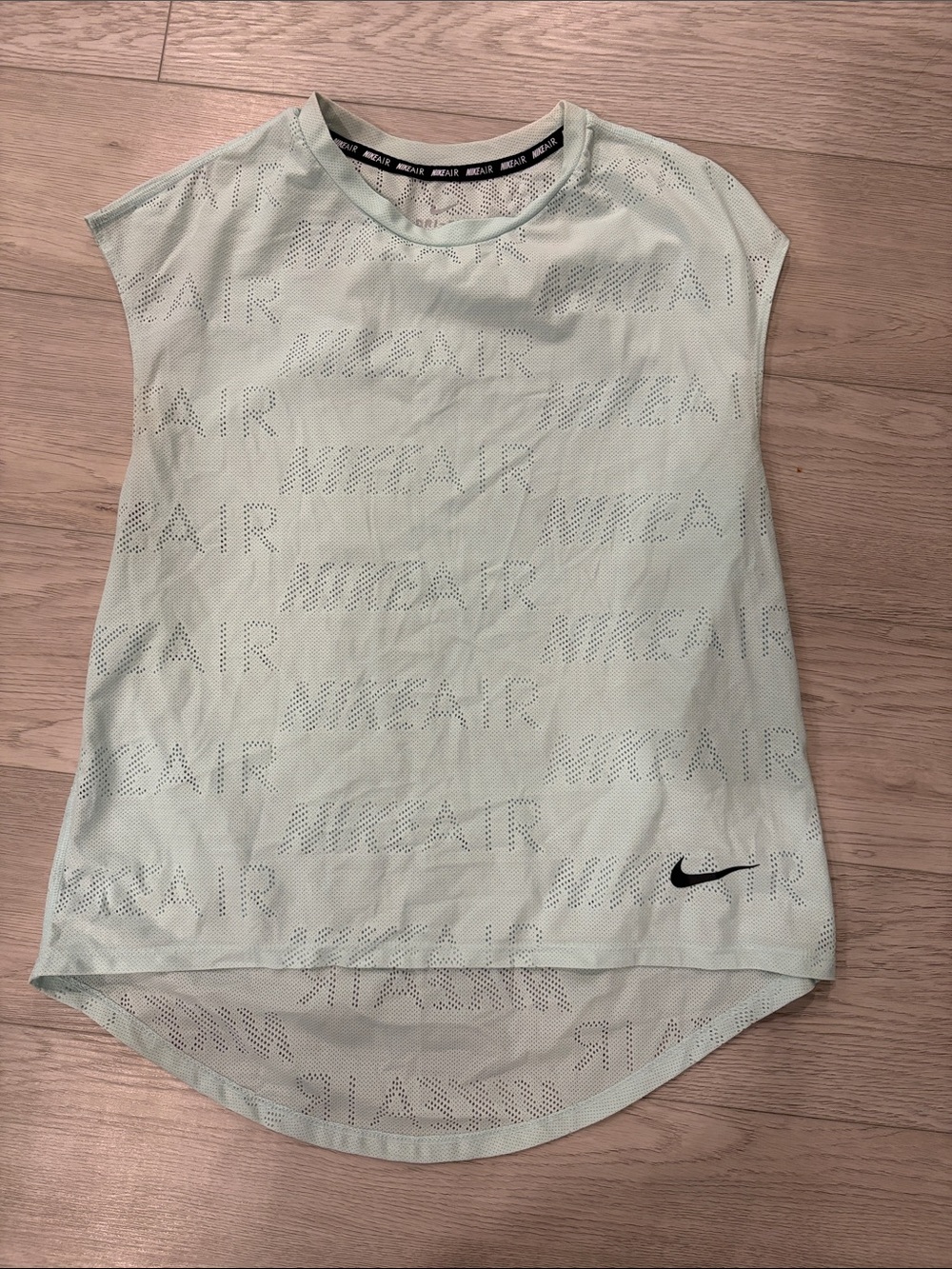 Nike Women's Mint Green Perforated Dri-FIT Tank Top
